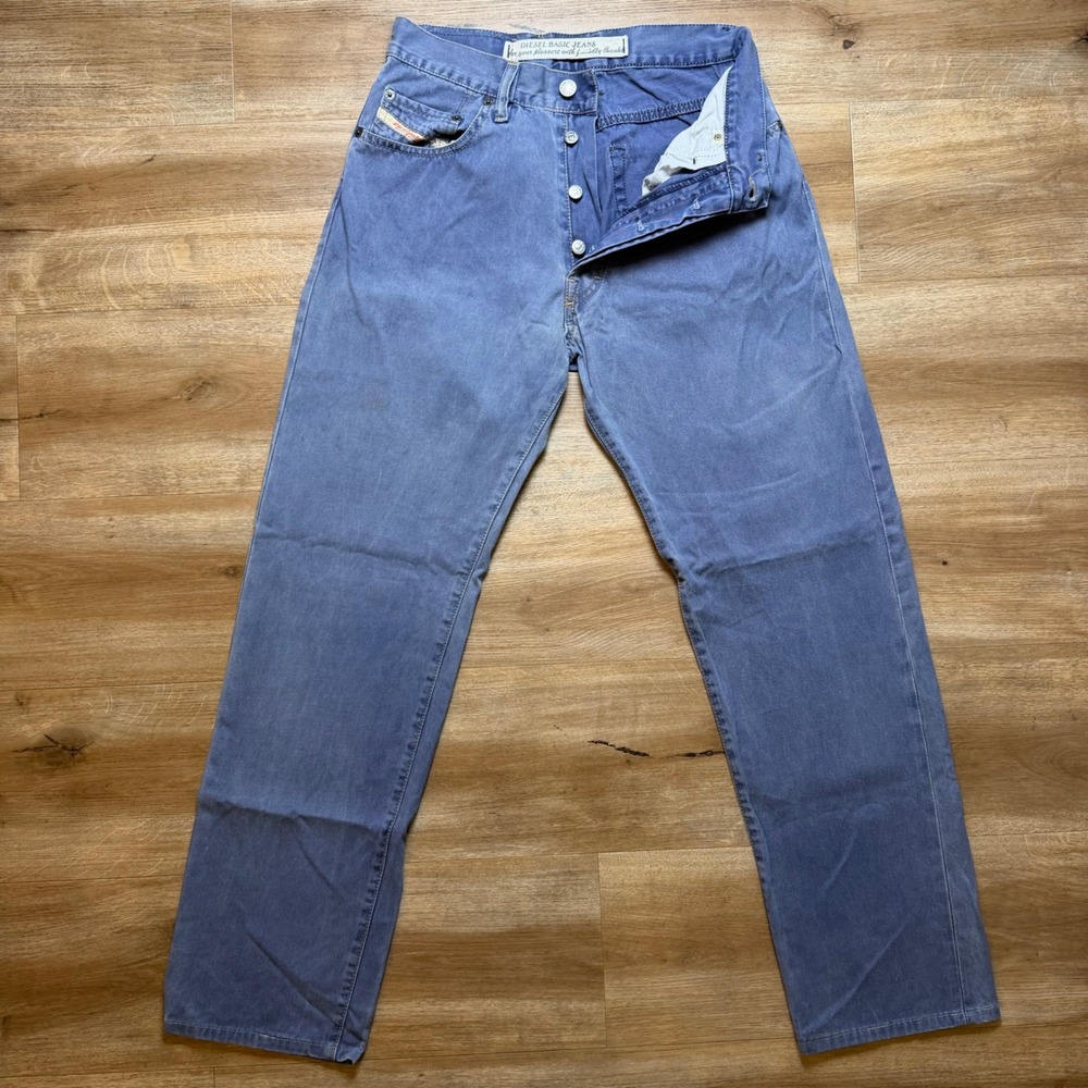 Vintage Diesel Jeans Men 28x30 Blue Straight Leg Made in Italy Denim (Tag29)